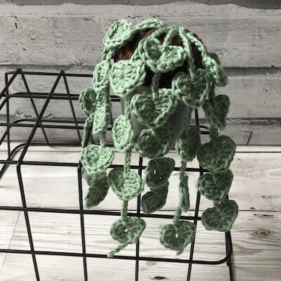 String Of Hearts Crochet Plant Pattern by Hook And I Crafts Store
