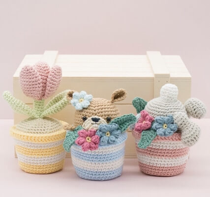 The Pots Amigurumi Crochet Pattern by The Little Hook Crochet