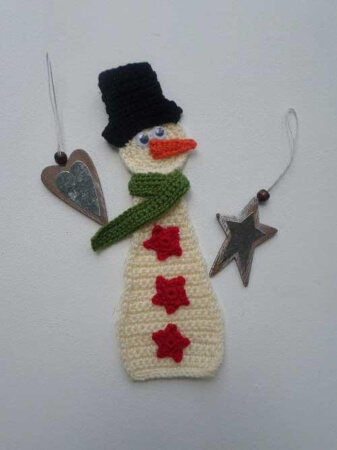 Crochet Snowman Applique Pattern by Joanita Theron