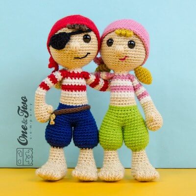 Crochet Amigurumi Pirate Pattern by One And Two Company