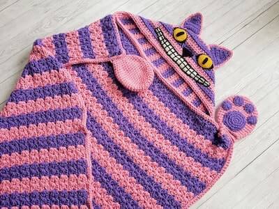 Cheshire Cat Blanket Crochet Pattern by Crafting Happiness UK