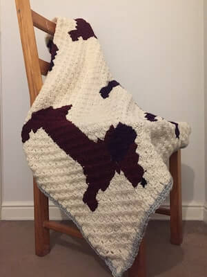 Dachshund Dog Blanket Crochet Pattern by Hook Stitch Sew