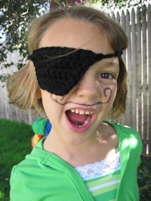 Crochet Pirate Eye Patch Pattern by Crochet Spot Patterns