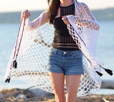 Cover-Up Free Crochet Sarong Pattern by Mama In A Stitch