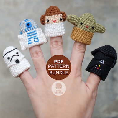 Crochet Star Wars Finger Puppets Pattern by Desi Boneka