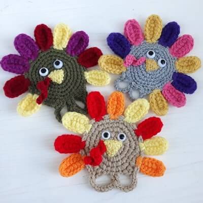 Finger Puppets Crochet Turkey Toy Pattern by Cozy Choice