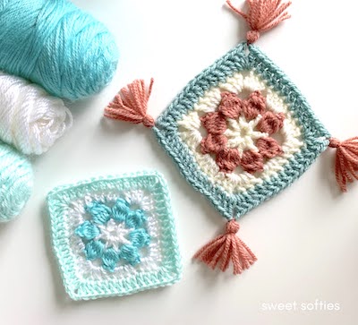 Floral Mug Rug Crochet Pattern by Sweet Softies