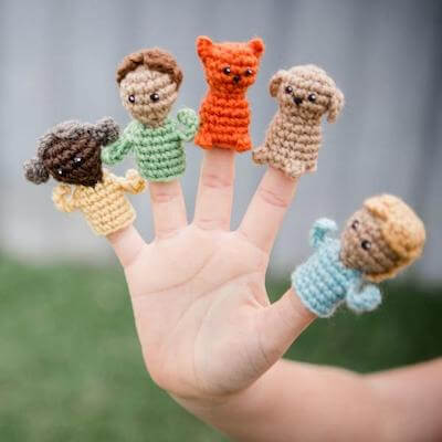 Free Crochet Finger Puppets Pattern by Furls Crochet