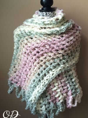 Gentle Solace Prayer Shawl Crochet Pattern by Oombawka Design Crochet