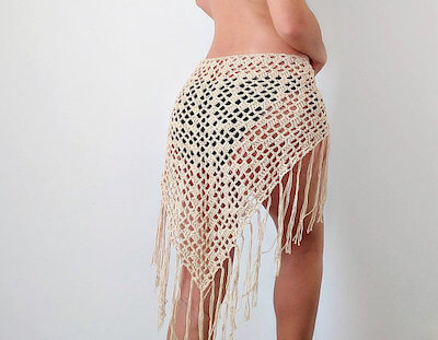Geometric Lace Sarong Crochet Pattern by The Snugglery Patterns