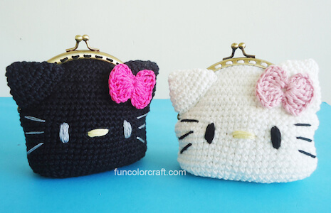 Hello Kitty Crochet Coin Purse Pattern by Funcolor Craft