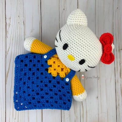 Crochet Hello Kitty Lovey Pattern by Yarns Truly Co