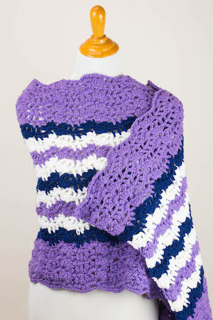 Marciana Lace Free Crochet Prayer Shawl Pattern by Underground Crafter