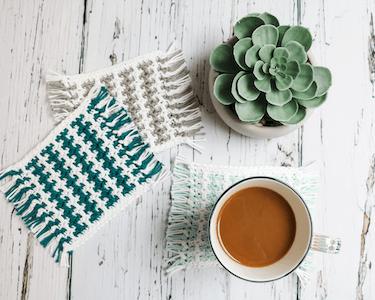 Mosaic Mug Rug Crochet Pattern by MJ's Off The Hook Designs