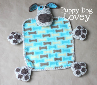 Lovey Puppy Dog Blanket Crochet Pattern by Repeat Crafter Me