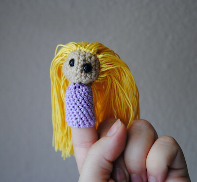 Rapunzel Finger Puppet Crochet Pattern by Lauren Burns
