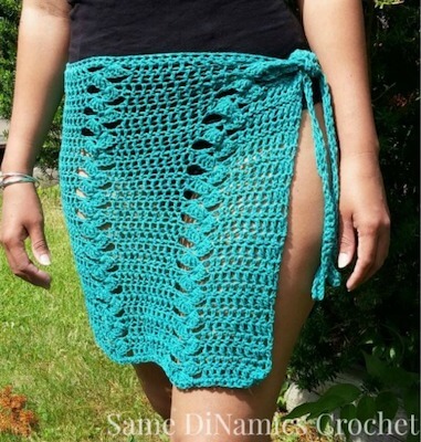 10. St. Croix Beach Wrap Sarong Crochet Pattern by Cre8tion Crochet