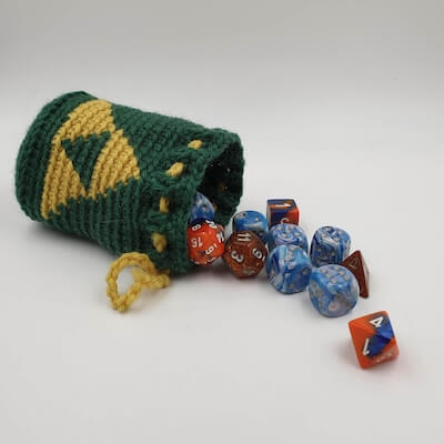 Zelda Triforce Crochet Dice Bag Pattern Free by Ninja Cat Crafts