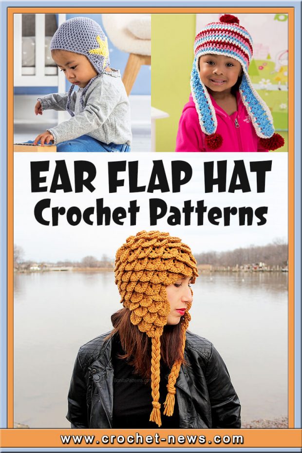 CROCHET EAR FLAP HAT PATTERNS
