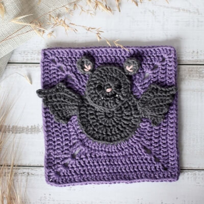 Animal Square Crochet Bat Pattern from ThoresbyCottage