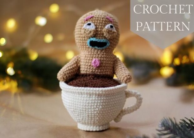 Christmas Amigurumi Relaxed Gingerman Crochet Pattern by StudioWowToysUA