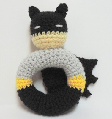 Crochet Batman Rattle Pattern by Yarnabees