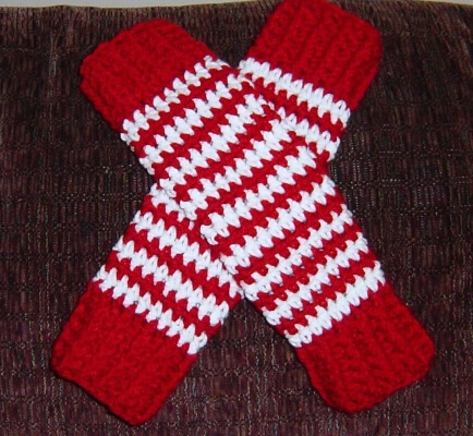 Crochet Candy Cane Leg Warmers Pattern by MonieMaeBoutique
