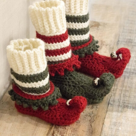 Crochet Elf Shoes Pattern by HandHeartandSole