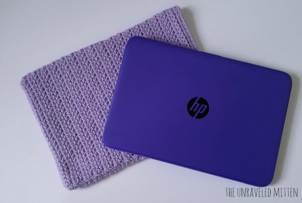 Crochet Laptop Sleeve Pattern by The Unraveled Mitten