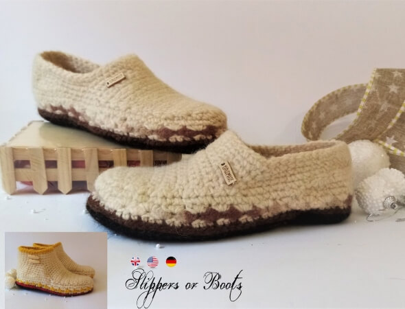 Crochet Shoes Moccasins or Boots Pattern by WoolayMo