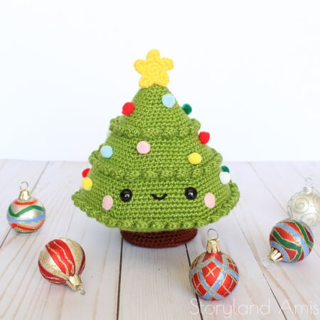 Cuddle-Sized Christmas Tree Amigurumi Pattern by StorylandAmis
