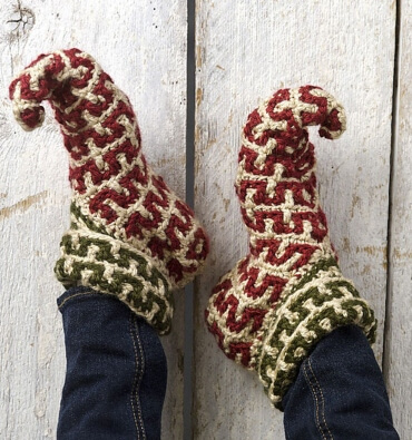 Elf Slippers Crochet Pattern by Kj Hay