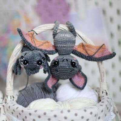 Halloween Amigurumi Bat Crochet Pattern by LoopyPattern