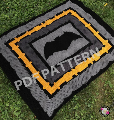 Justice League Batman Crochet Blanket Pattern by MyVictoriaRose