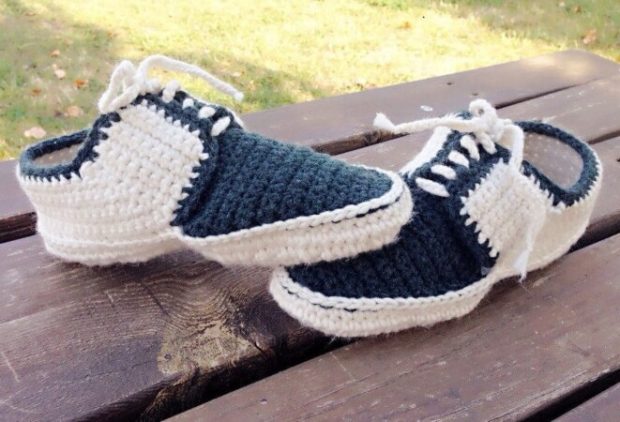 Men Oxford Crochet Shoes Pattern for adults by GBCrochetPatterns