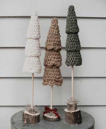 Rustic Christmas Tree Set by Megmade with Love