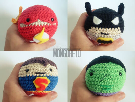 Super Heroes Amigurumi Crochet Balls Pattern by Mongoreto