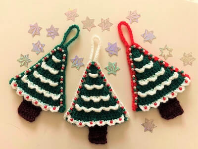 Crochet Christmas Tree Ornament Pattern Hue La Vive
