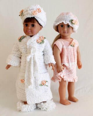 Bedtime Crochet Doll Clothes Pattern by Maggie's Crochet