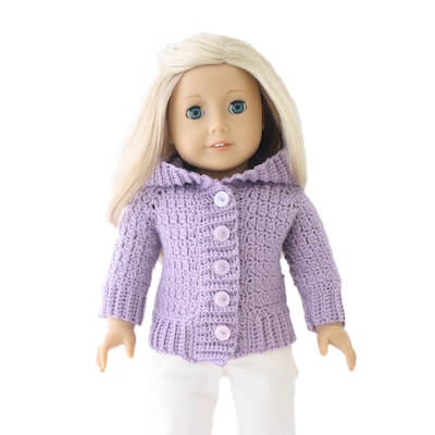 Crochet Doll Snowball Sweater Pattern by Little Abbee