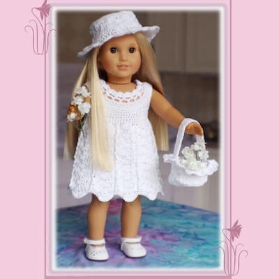 Crochet Doll Summer Clothes Pattern by Crochet Garden