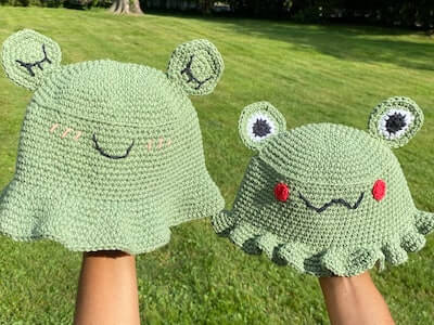 Frog Bucket Hat Crochet Pattern by Punk Crochetier