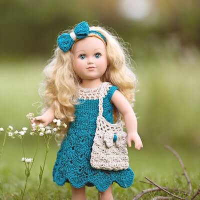 Doll Crochet Dress Pattern by Crochet Garden