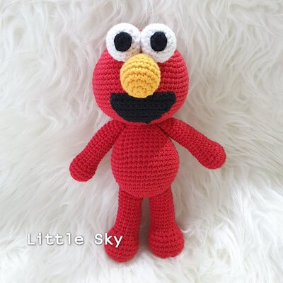 Crochet Elmo Amigurumi Pattern by My Little Sky