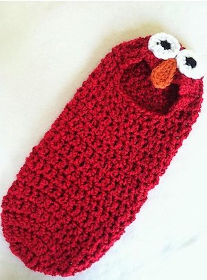Hooded Cocoon Elmo Crochet Pattern by Sara Ayers