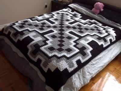  9. Frost Queen Size Blanket Crochet Pattern by Fantastic Mio