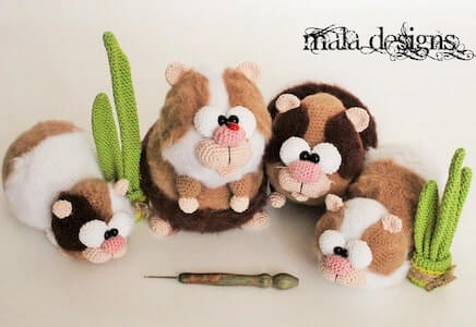 Guinea Pigs Crochet Pattern by Mala Design