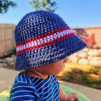 Kids Bucket Hat Crochet Pattern by Made With A Twist