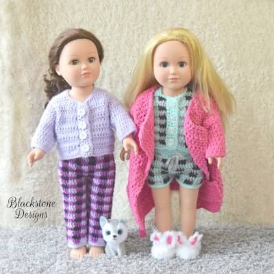 Pajama Crochet Doll Clothes Pattern by Blackstone Designs