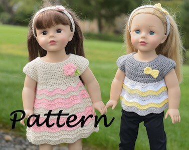 Ripples & Ridges Crochet Doll Outfit Pattern by The Yarn Dolls